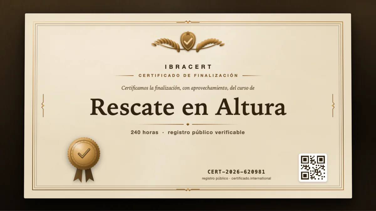 Portada del curso Rescate en Altura