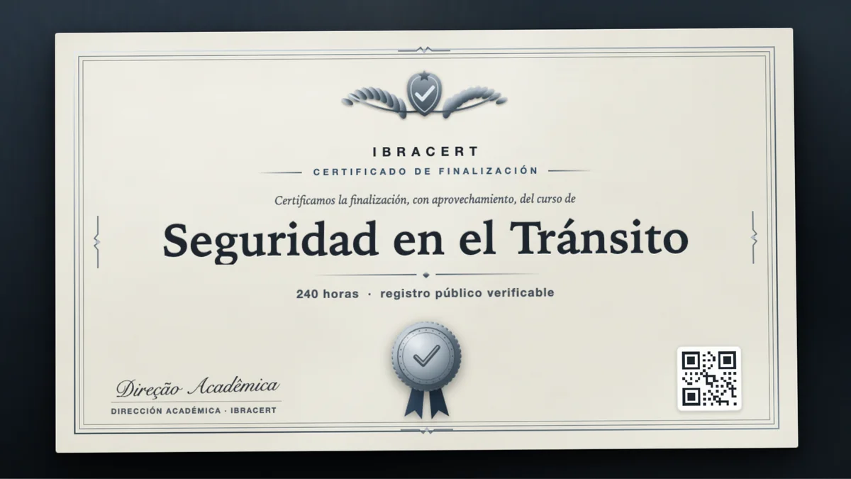 Portada del curso Seguridad en el Tránsito