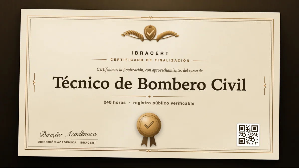 Portada del curso Técnico de Bombero Civil