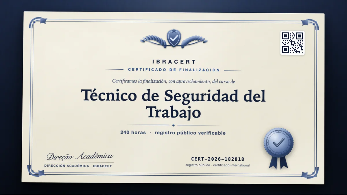 Portada del curso Técnico de Seguridad del Trabajo