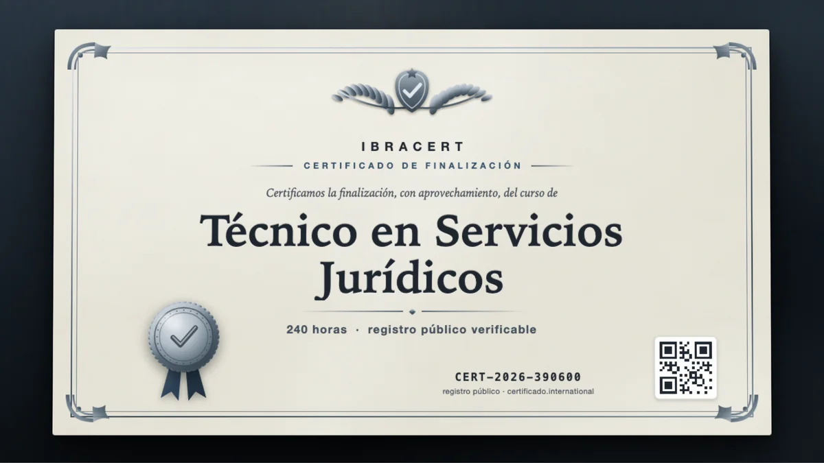 Portada del curso Técnico en Servicios Jurídicos