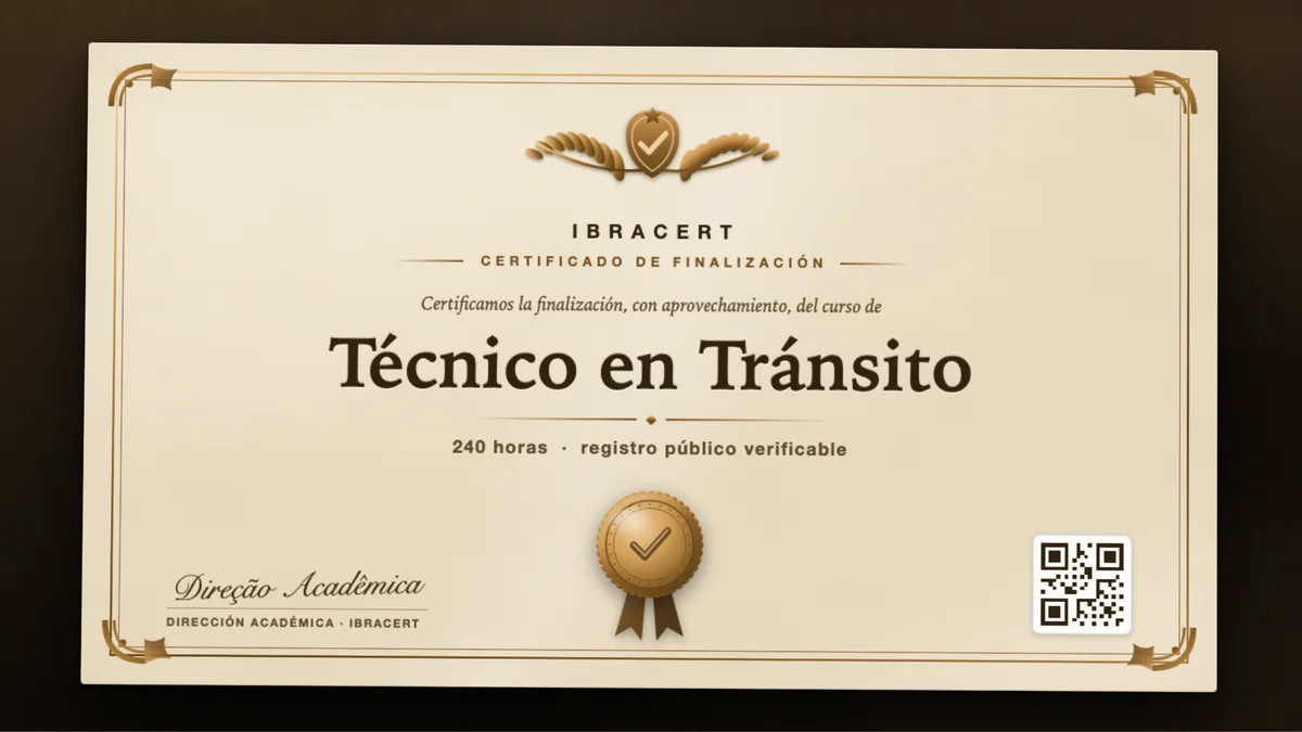 Portada del curso Técnico en Tránsito