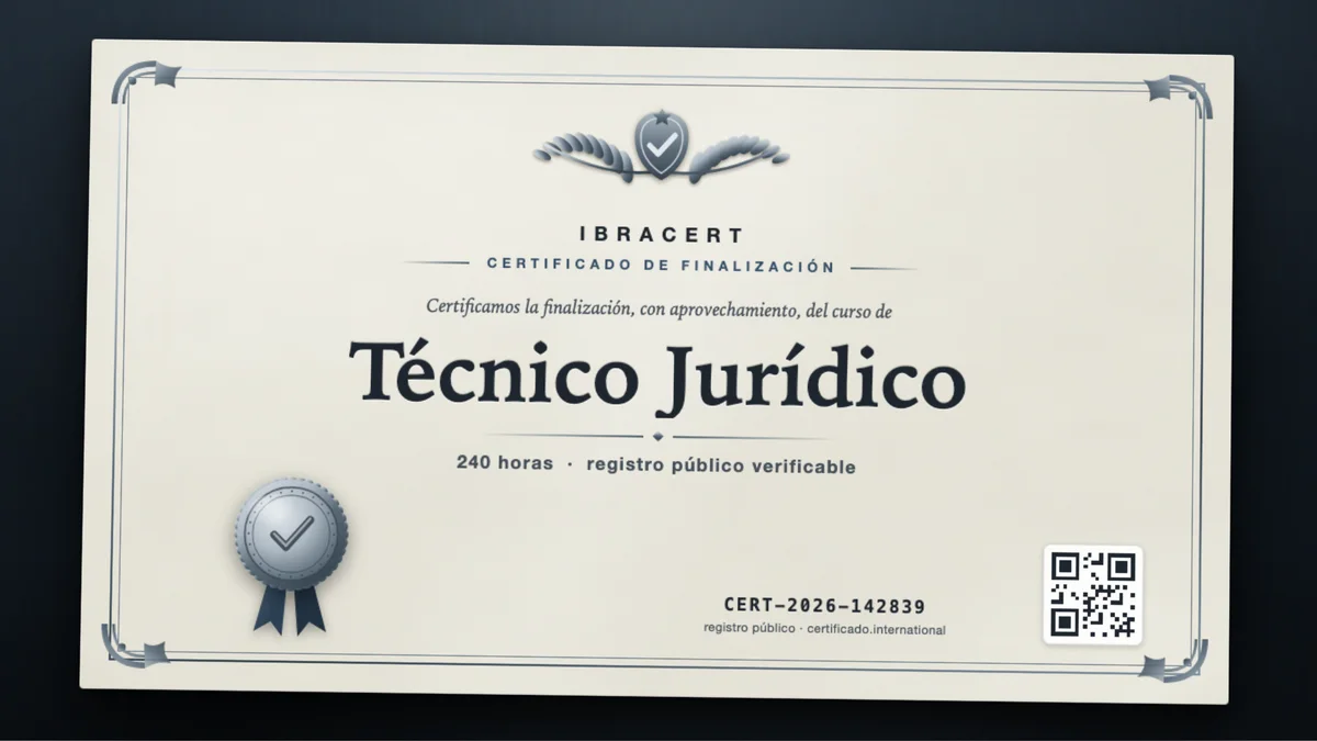 Portada del curso Técnico Jurídico