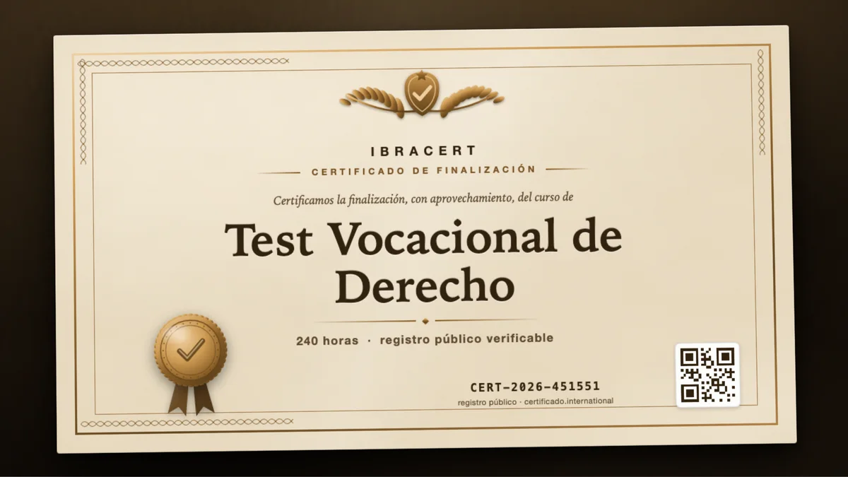 Portada del curso Test Vocacional de Derecho