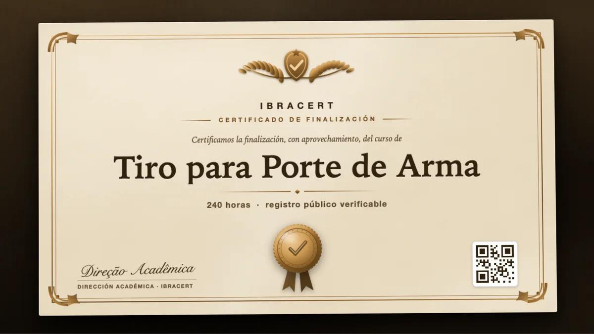 Portada del curso Tiro para Porte de Arma