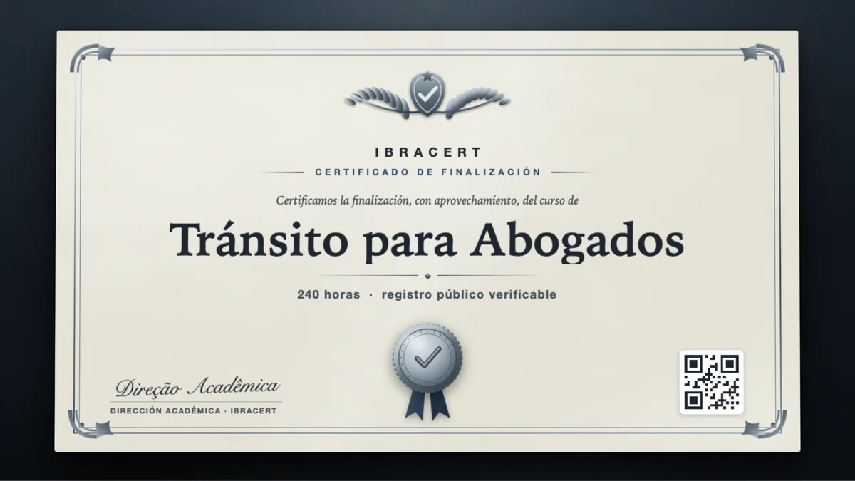 Portada del curso Tránsito para Abogados