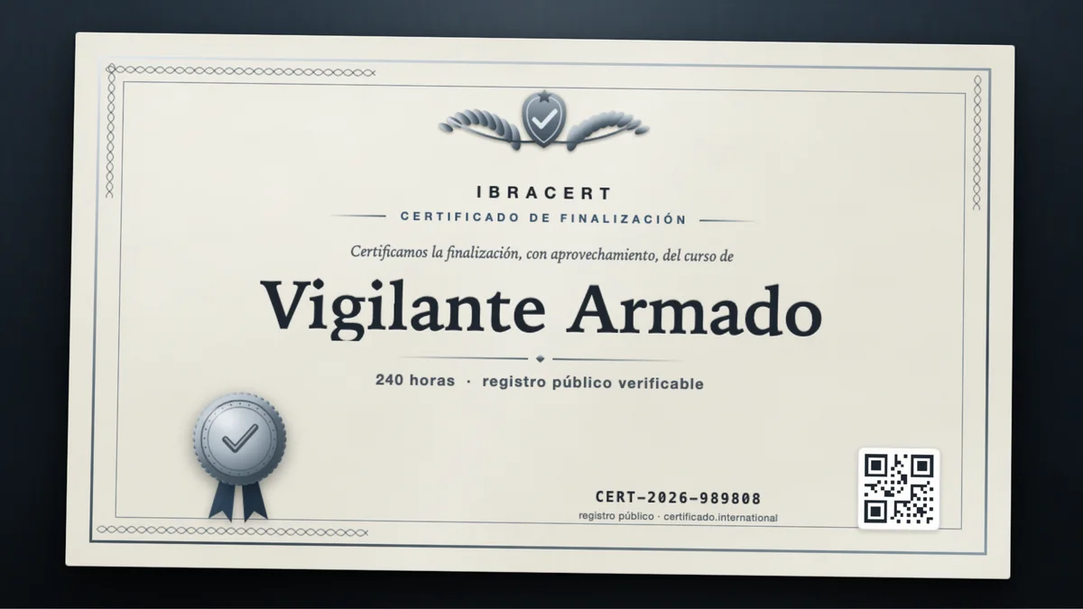 Portada del curso Vigilante Armado