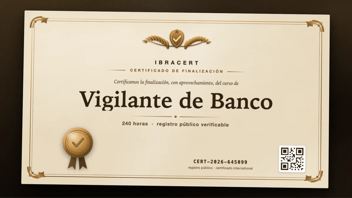 Portada del curso Vigilante de Banco