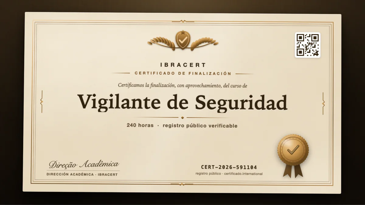 Portada del curso Vigilante de Seguridad