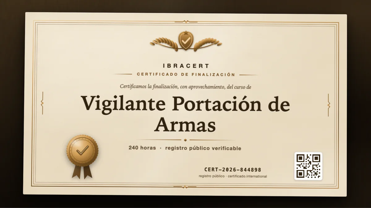 Portada del curso Vigilante Portación de Armas