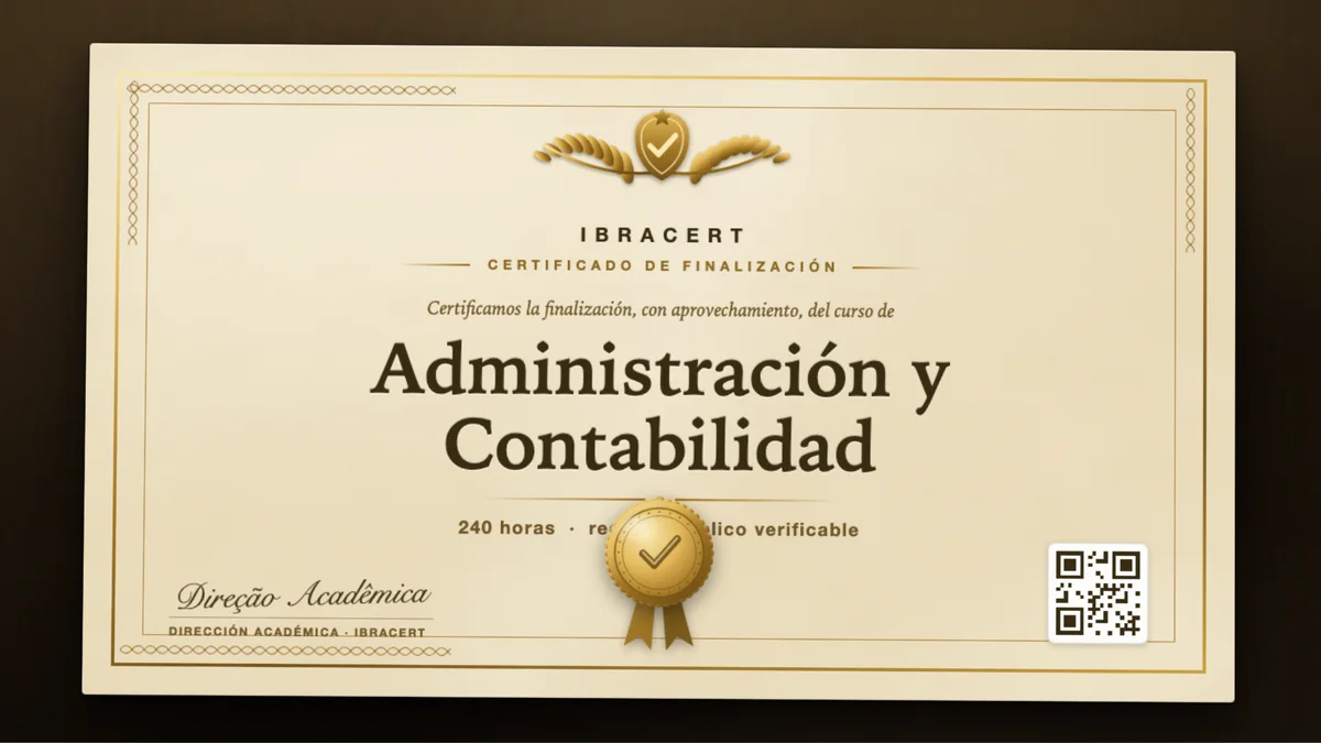 Portada del curso Administración y Contabilidad