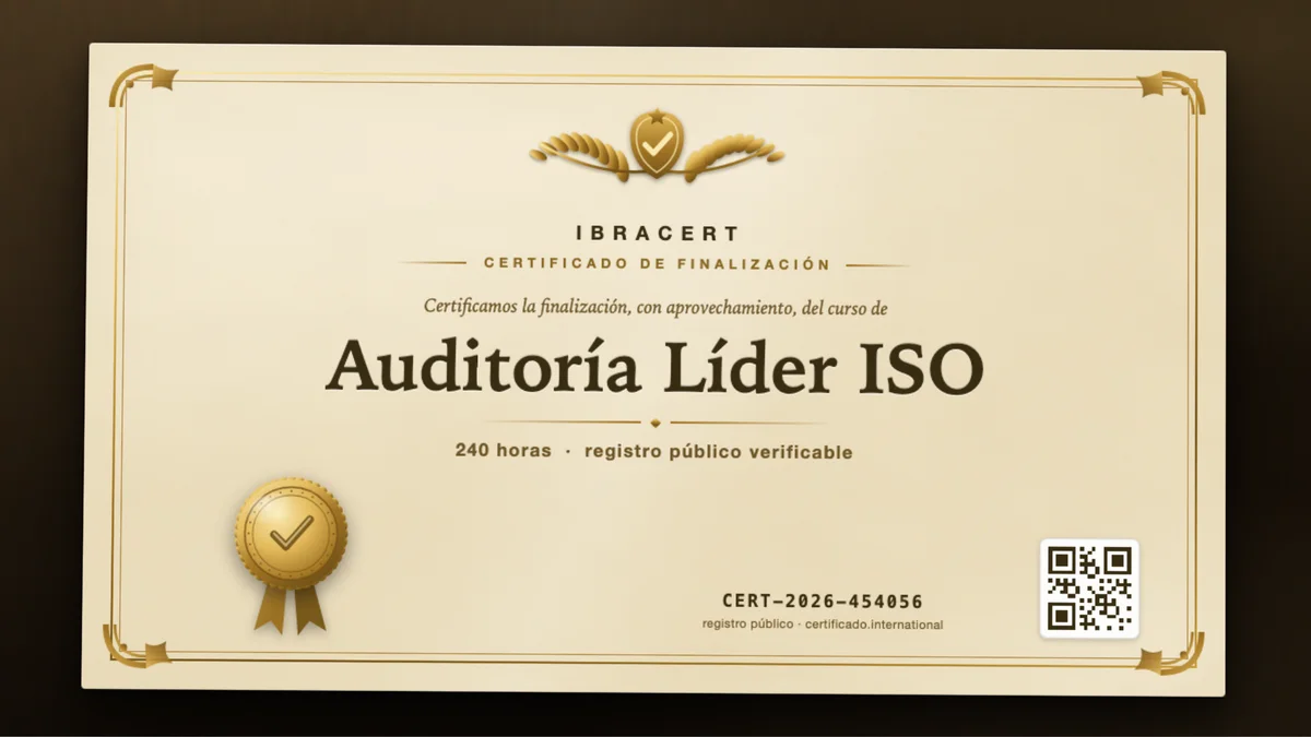 Portada del curso Auditoría Líder ISO
