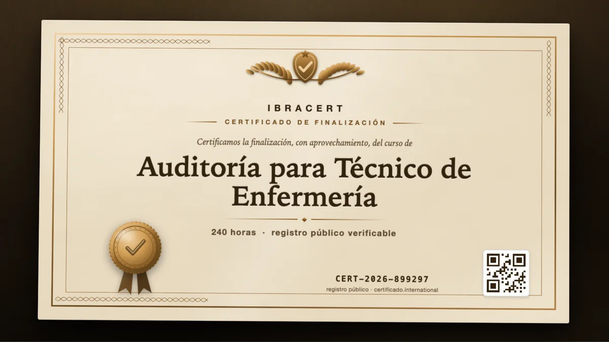 Portada del curso Auditoría para Técnico de Enfermería