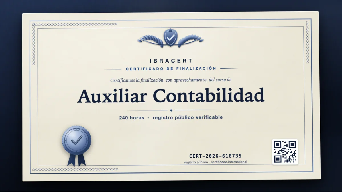 Portada del curso Auxiliar Contabilidad