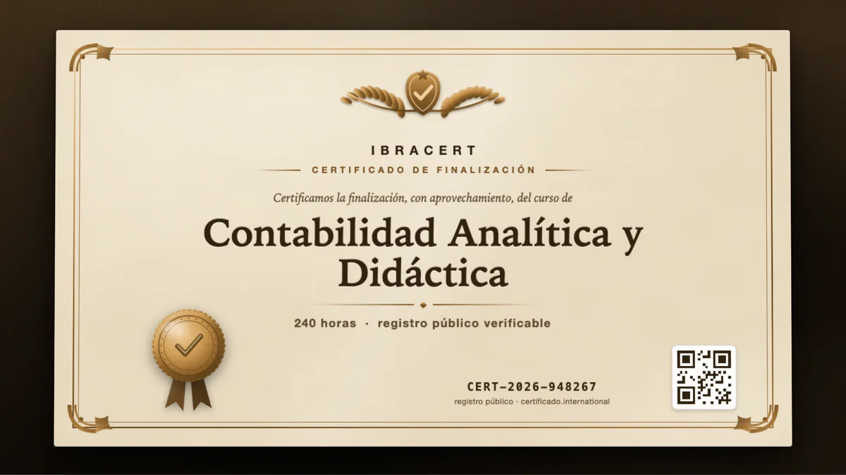 Portada del curso Contabilidad Analítica y Didáctica