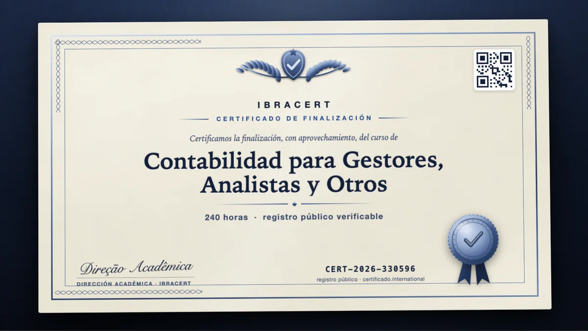 Portada del curso Contabilidad para Gestores, Analistas y Otros