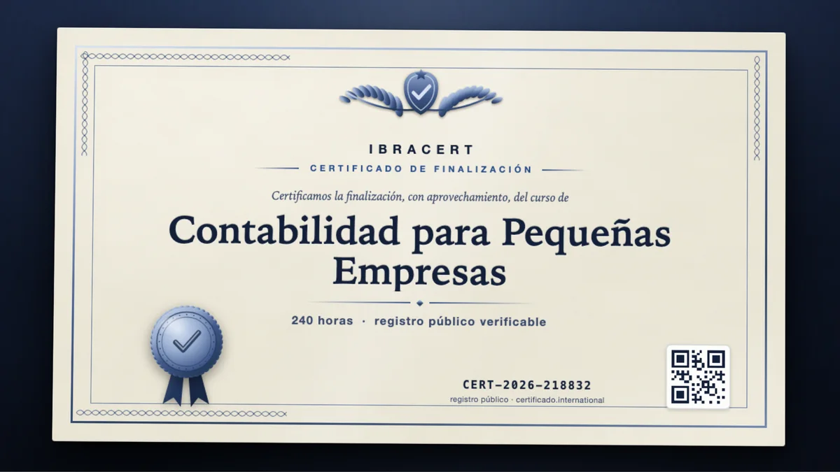 Portada del curso Contabilidad para Pequeñas Empresas