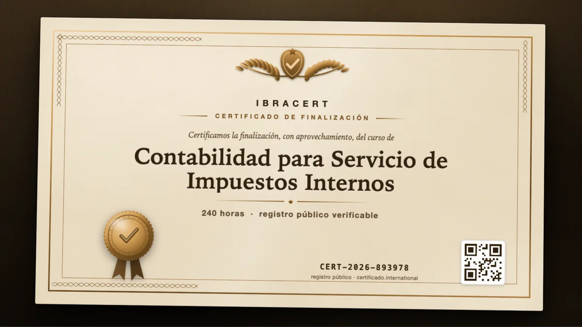 Portada del curso Contabilidad para Servicio de Impuestos Internos