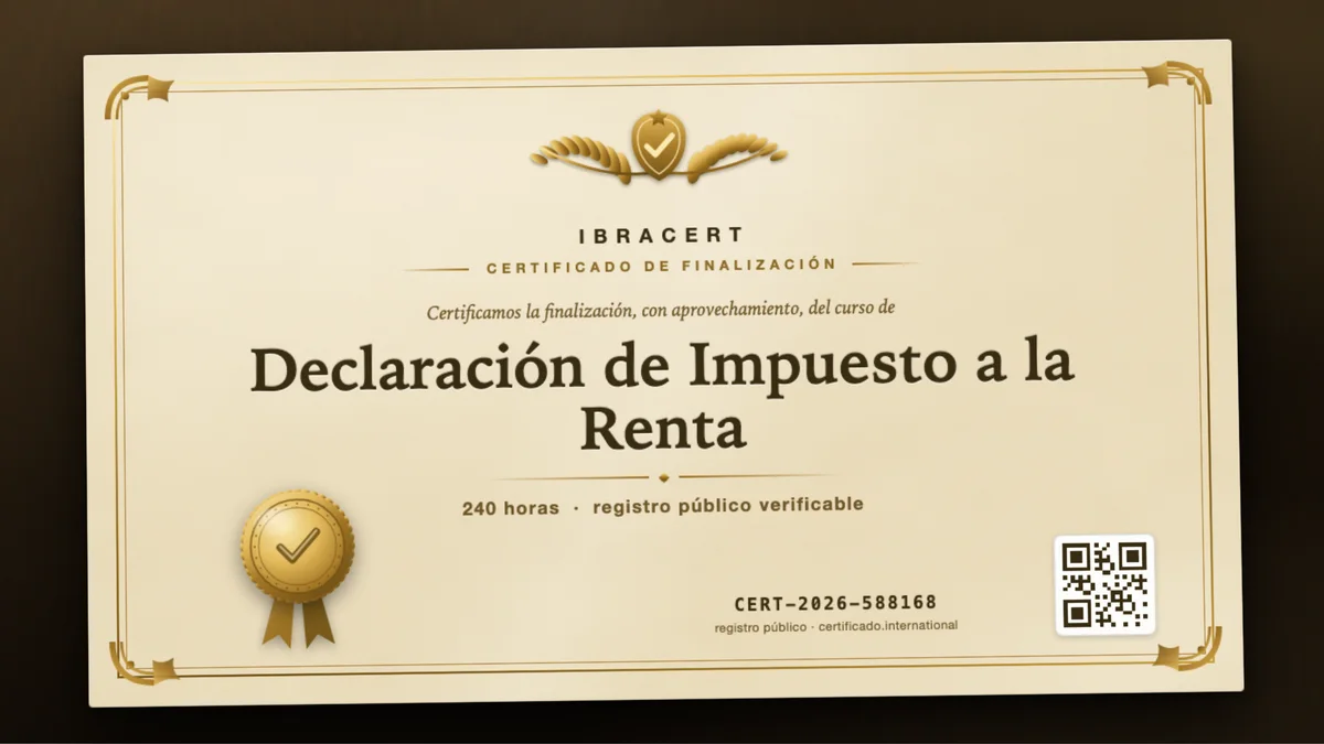 Portada del curso Declaración de Impuesto a la Renta