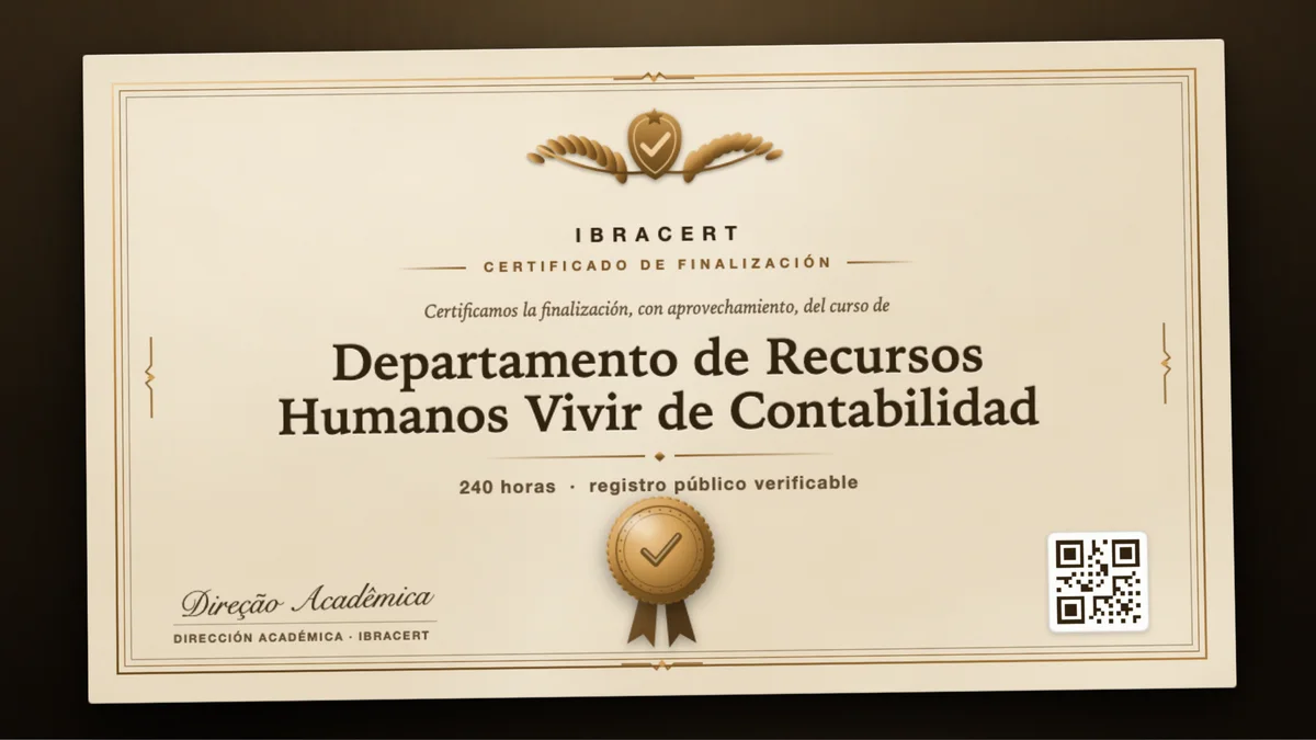 Portada del curso Departamento de Recursos Humanos Vivir de Contabilidad