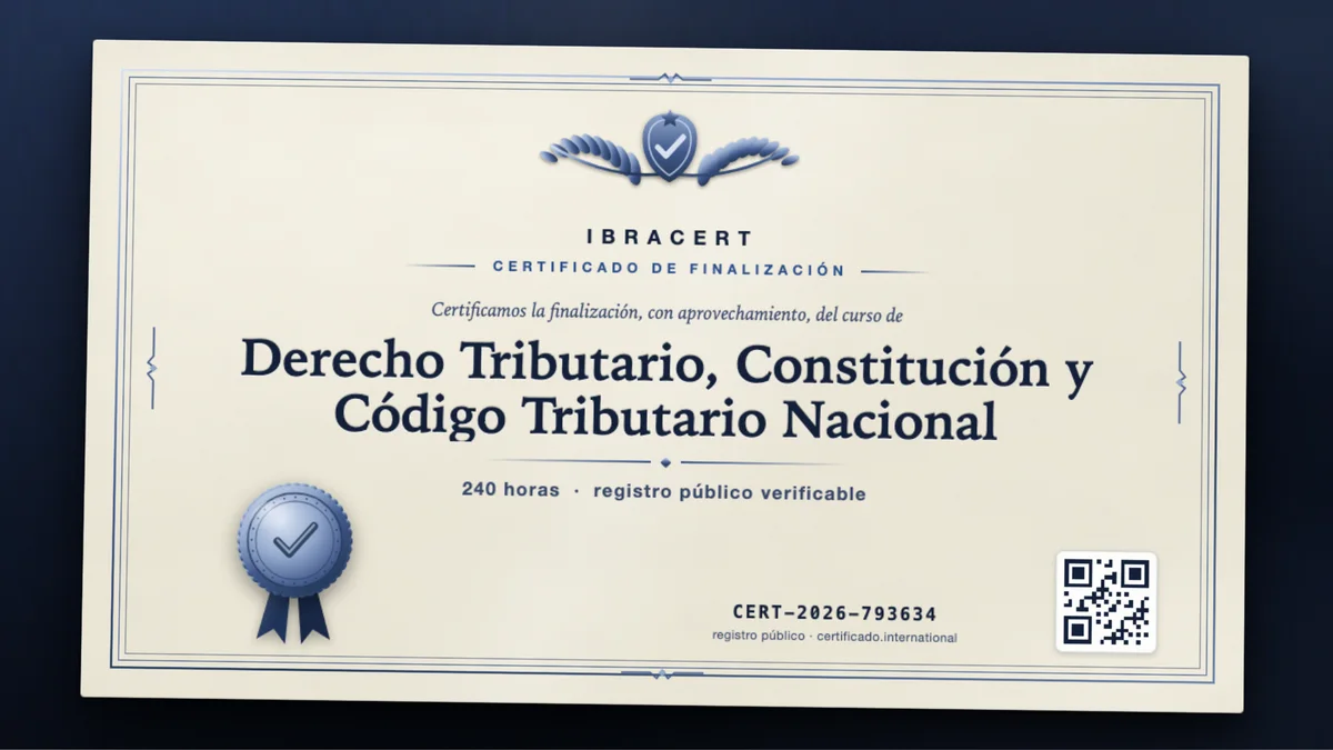 Portada del curso Derecho Tributario, Constitución y Código Tributario Nacional