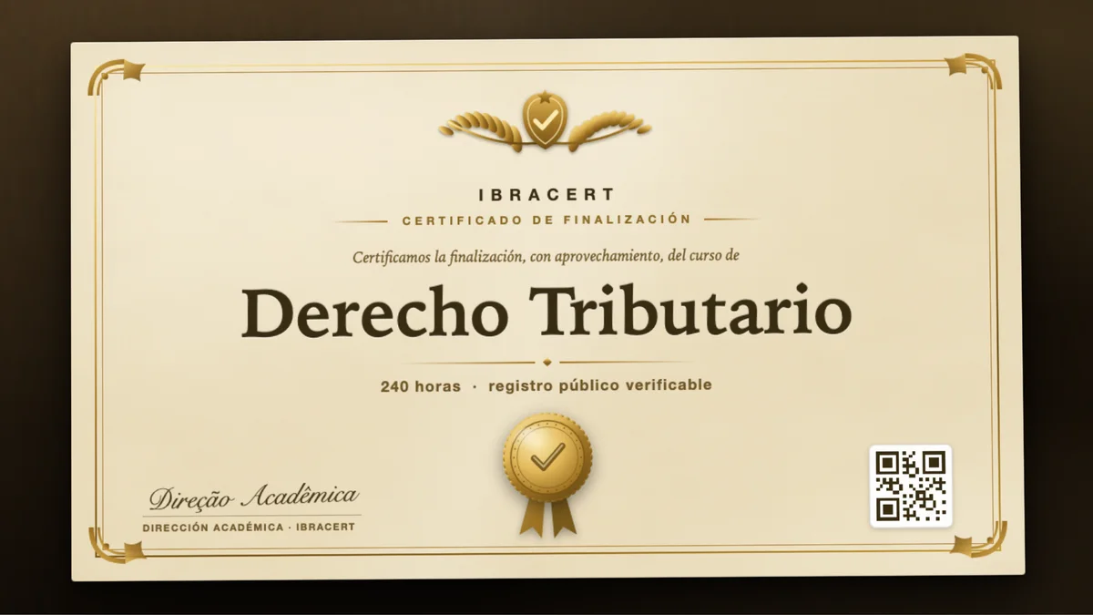Portada del curso Derecho Tributario