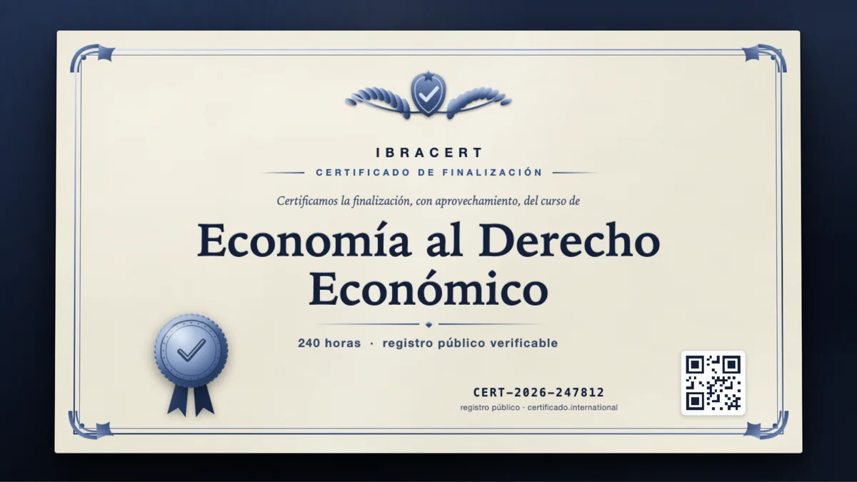 Portada del curso Economía al Derecho Económico
