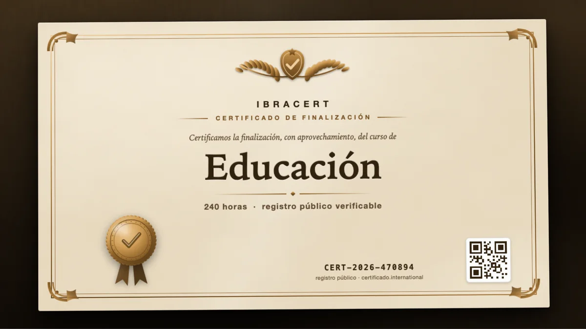 Portada del curso Educación