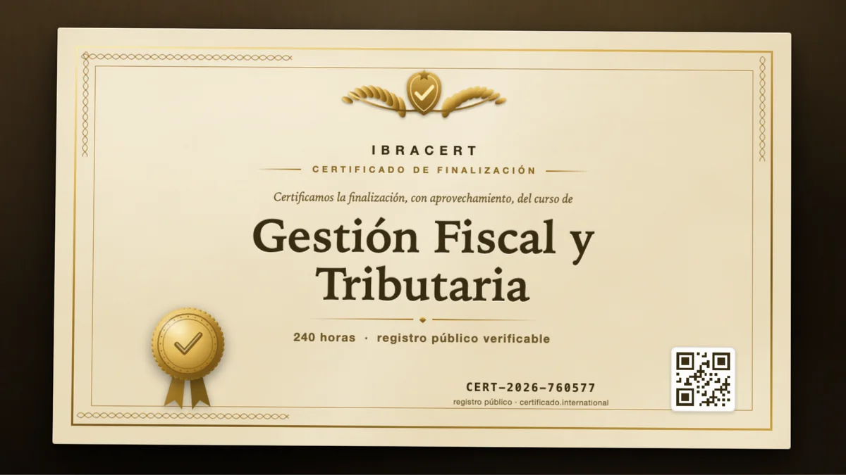 Portada del curso Gestión Fiscal y Tributaria