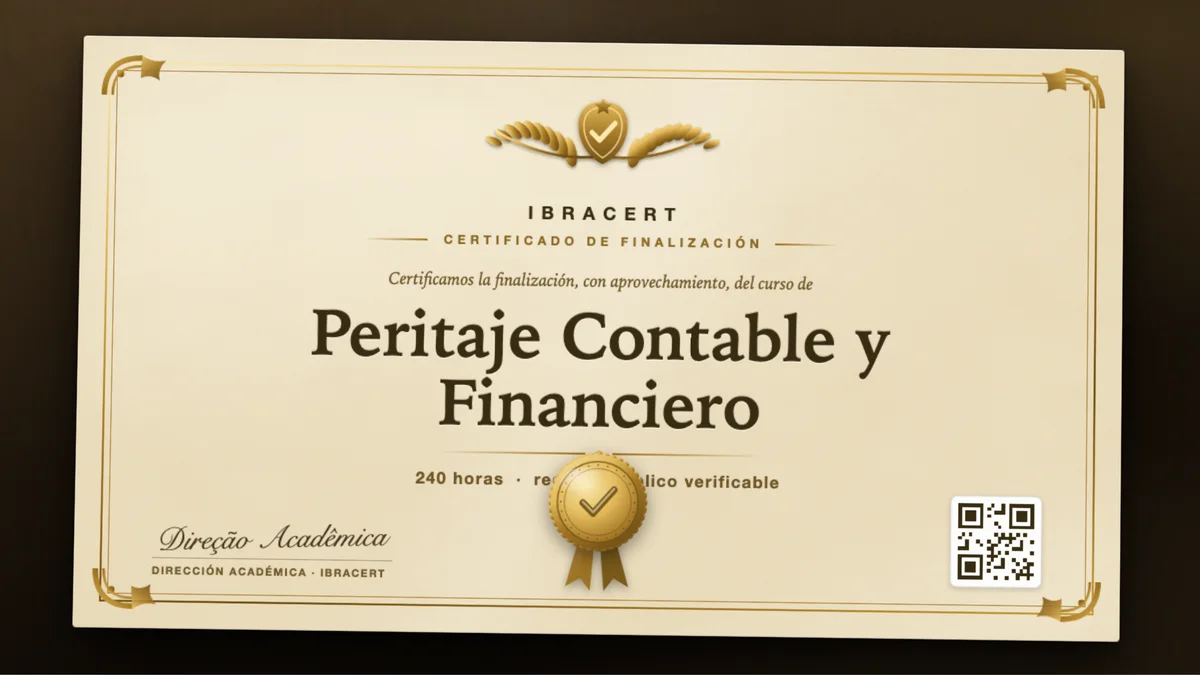Portada del curso Peritaje Contable y Financiero