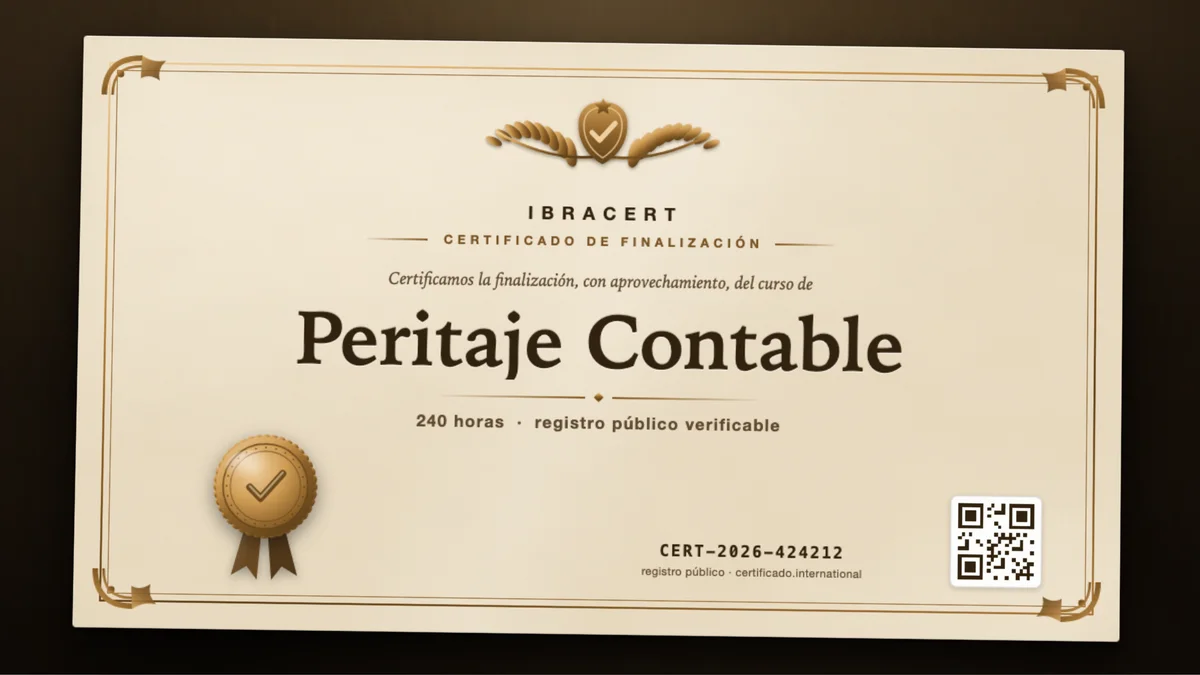 Portada del curso Peritaje Contable