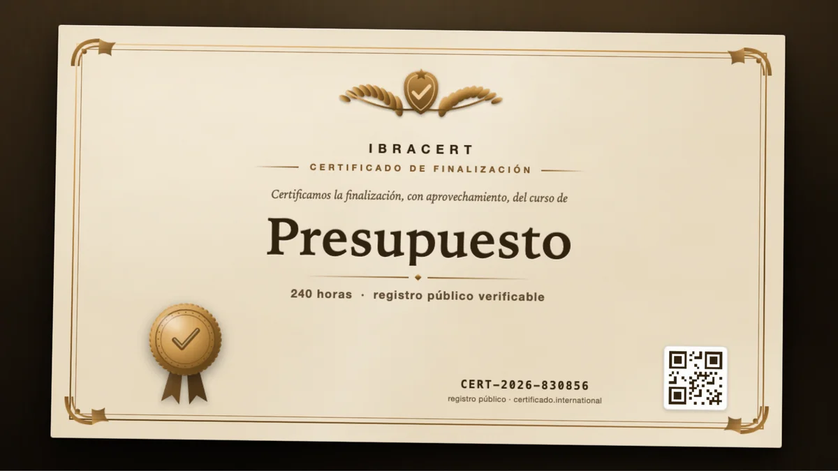 Portada del curso Presupuesto
