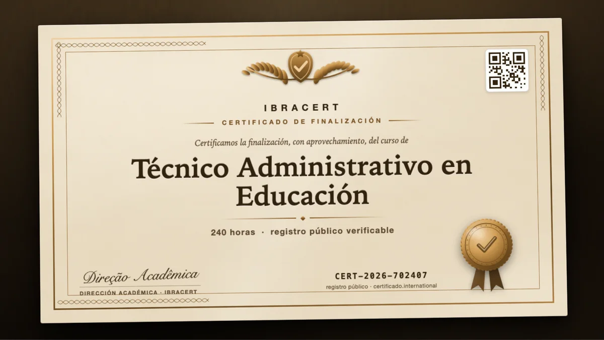 Portada del curso Técnico Administrativo en Educación