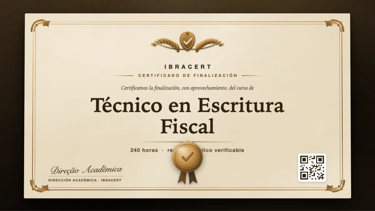 Portada del curso Técnico en Escritura Fiscal