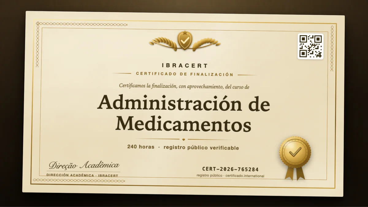 Portada del curso Administración de Medicamentos