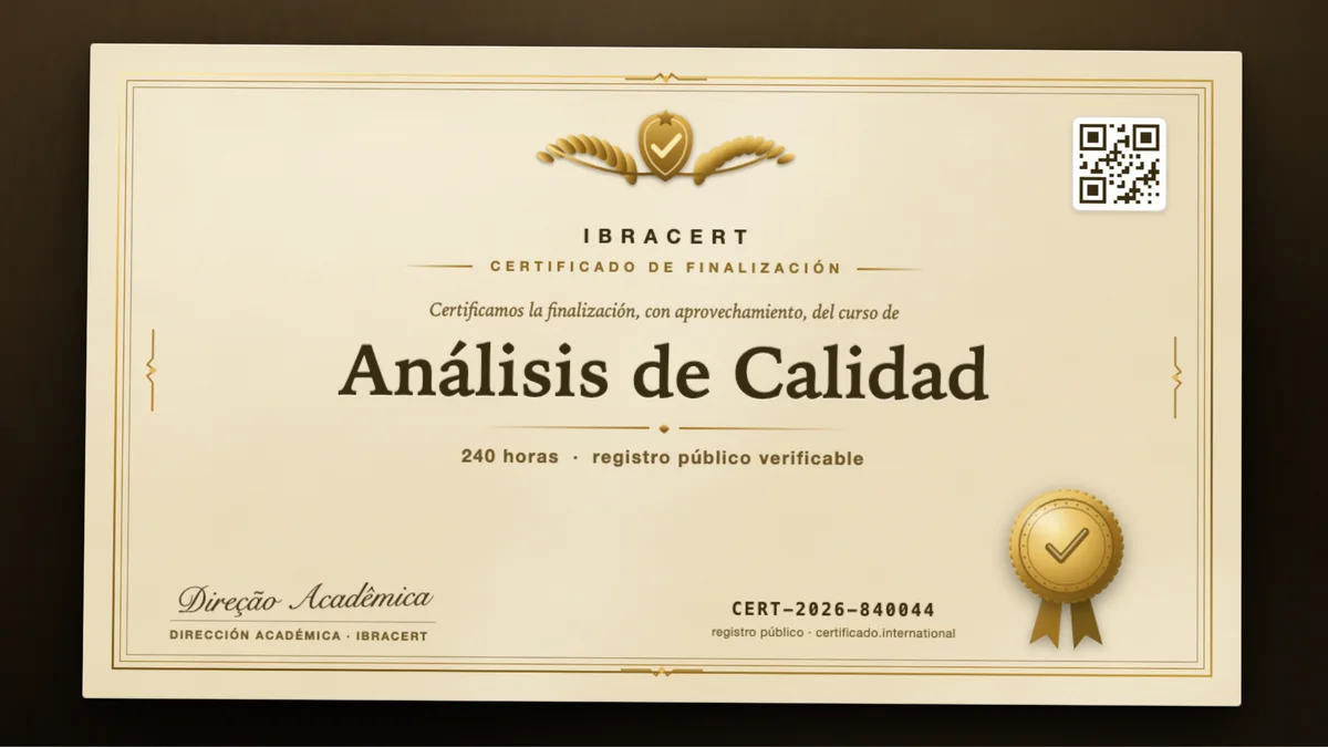Portada del curso Análisis de Calidad