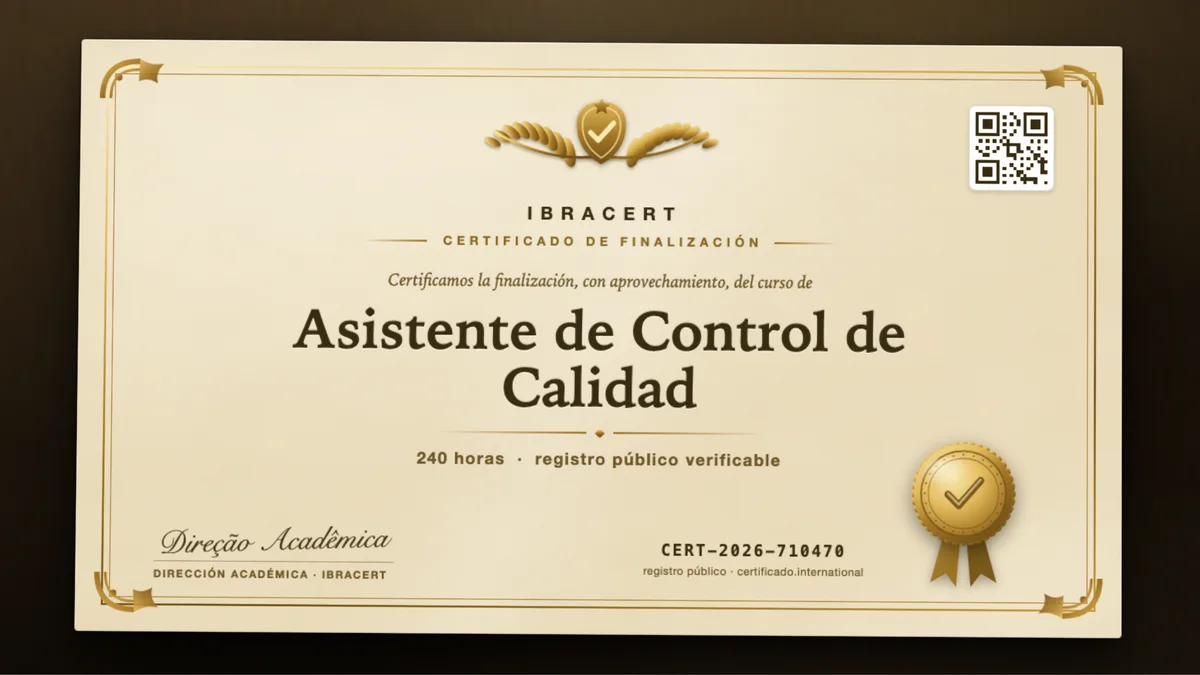 Portada del curso Asistente de Control de Calidad