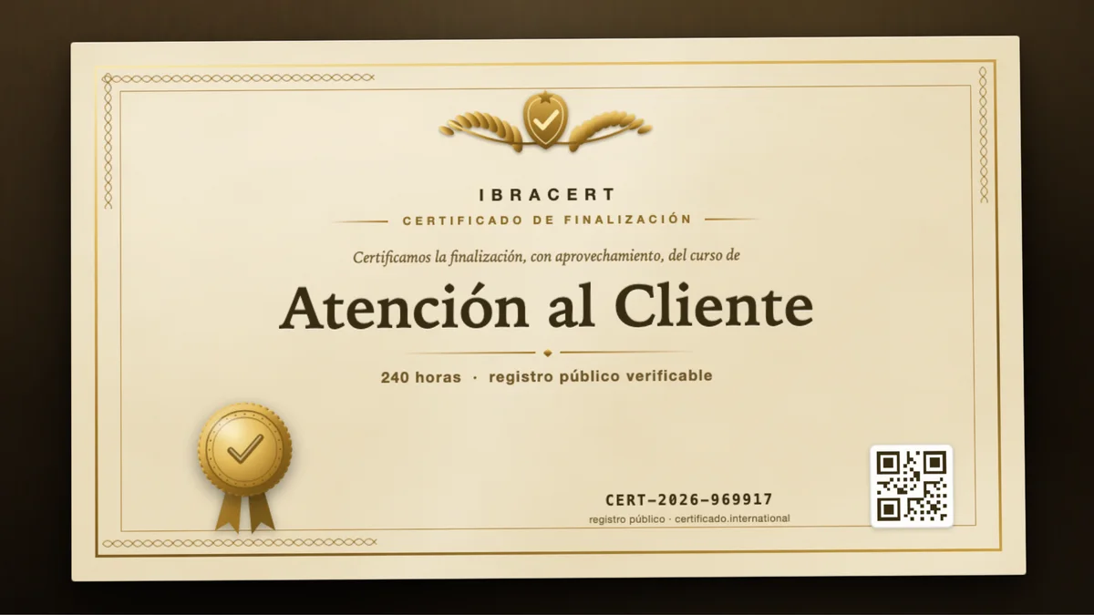 Portada del curso Atención al Cliente
