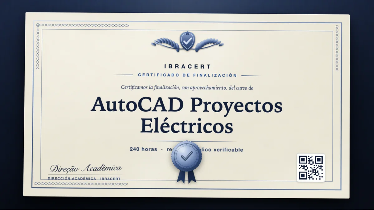 Portada del curso AutoCAD Proyectos Eléctricos