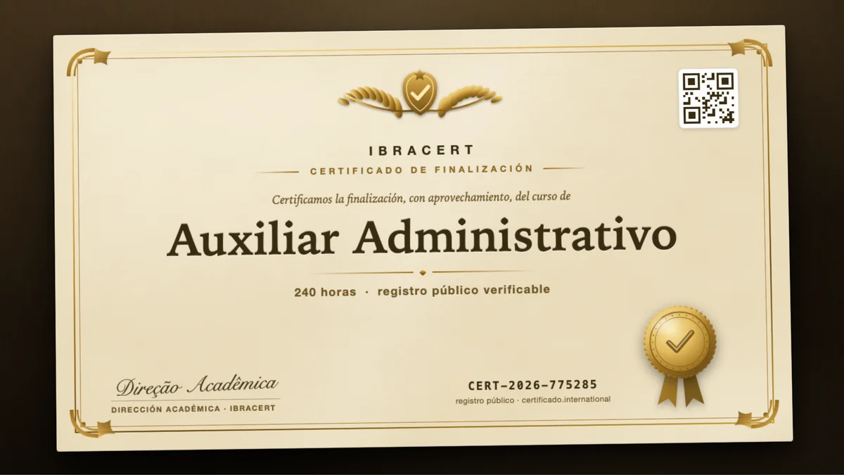 Portada del curso Auxiliar Administrativo
