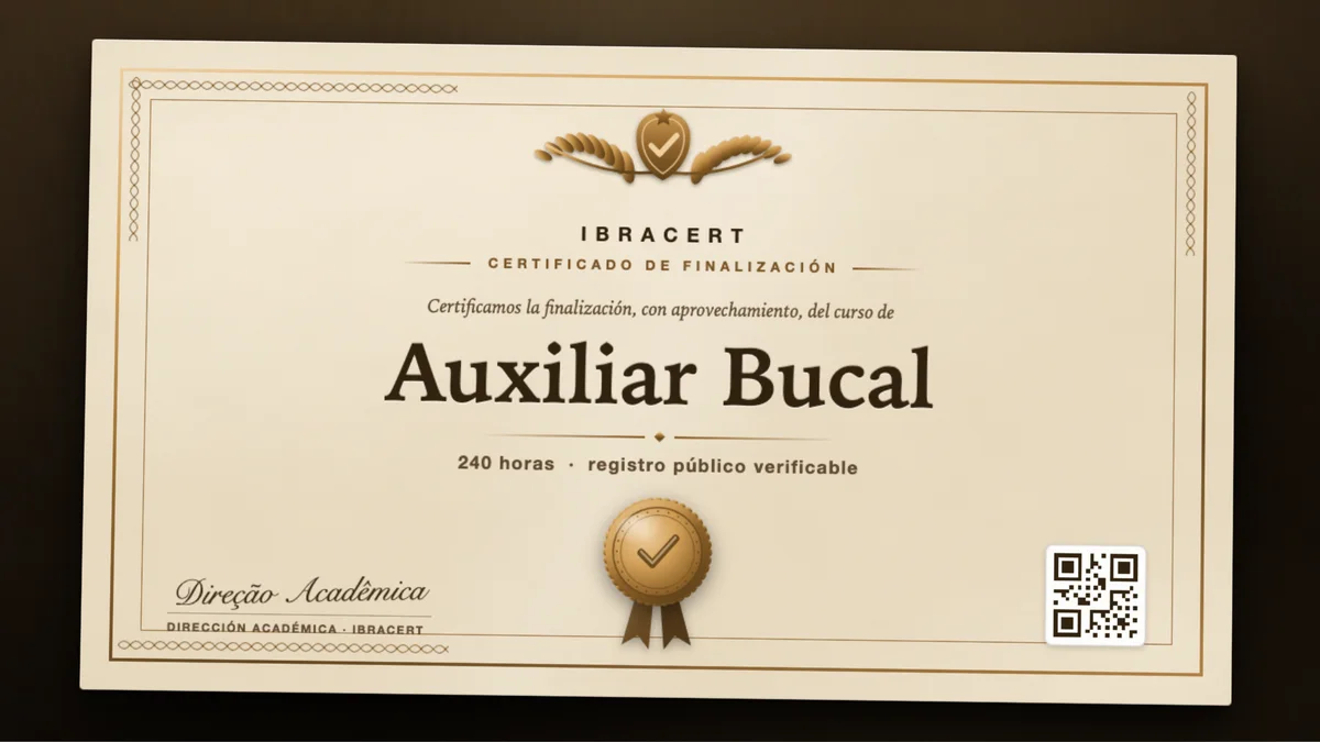 Portada del curso Auxiliar Bucal
