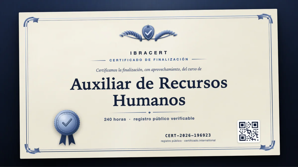 Portada del curso Auxiliar de Recursos Humanos