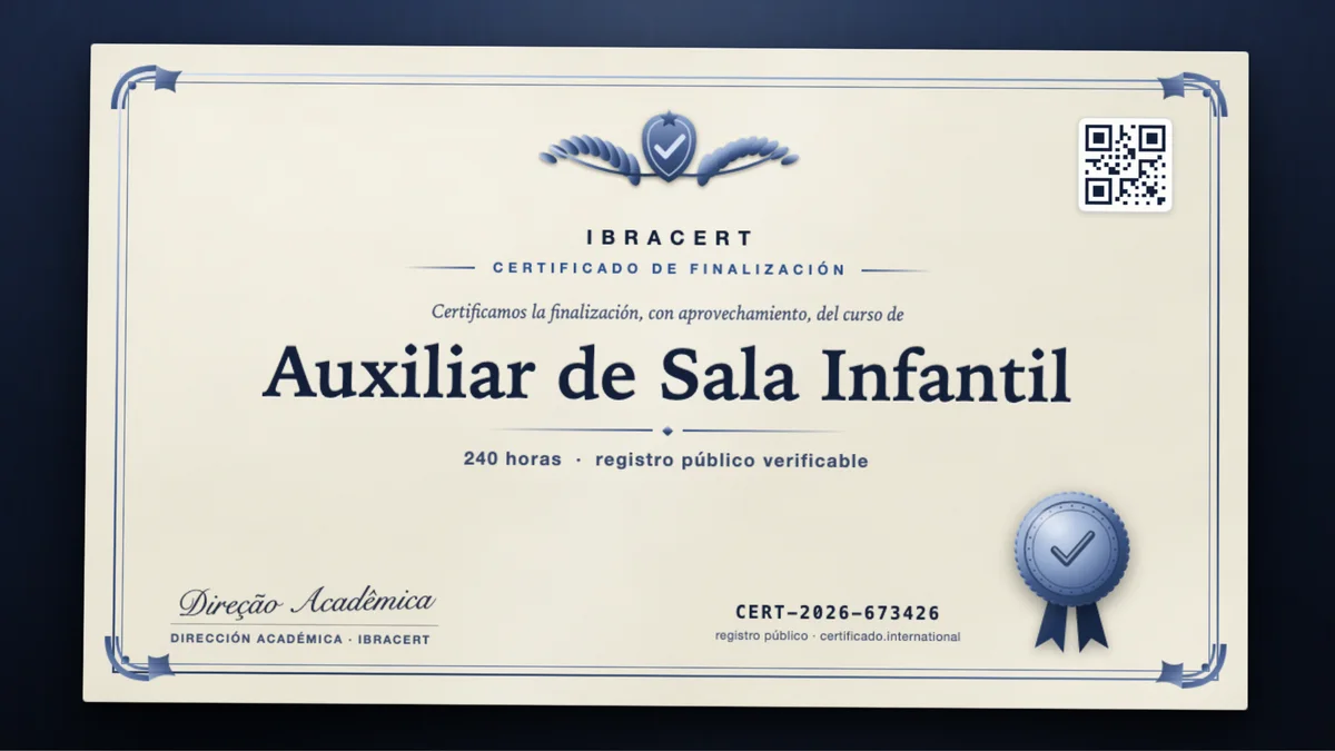 Portada del curso Auxiliar de Sala Infantil