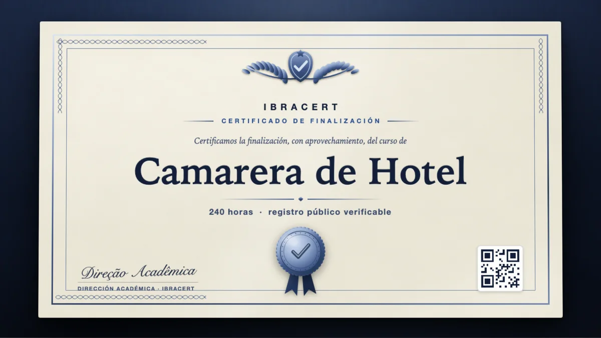Portada del curso Camarera de Hotel