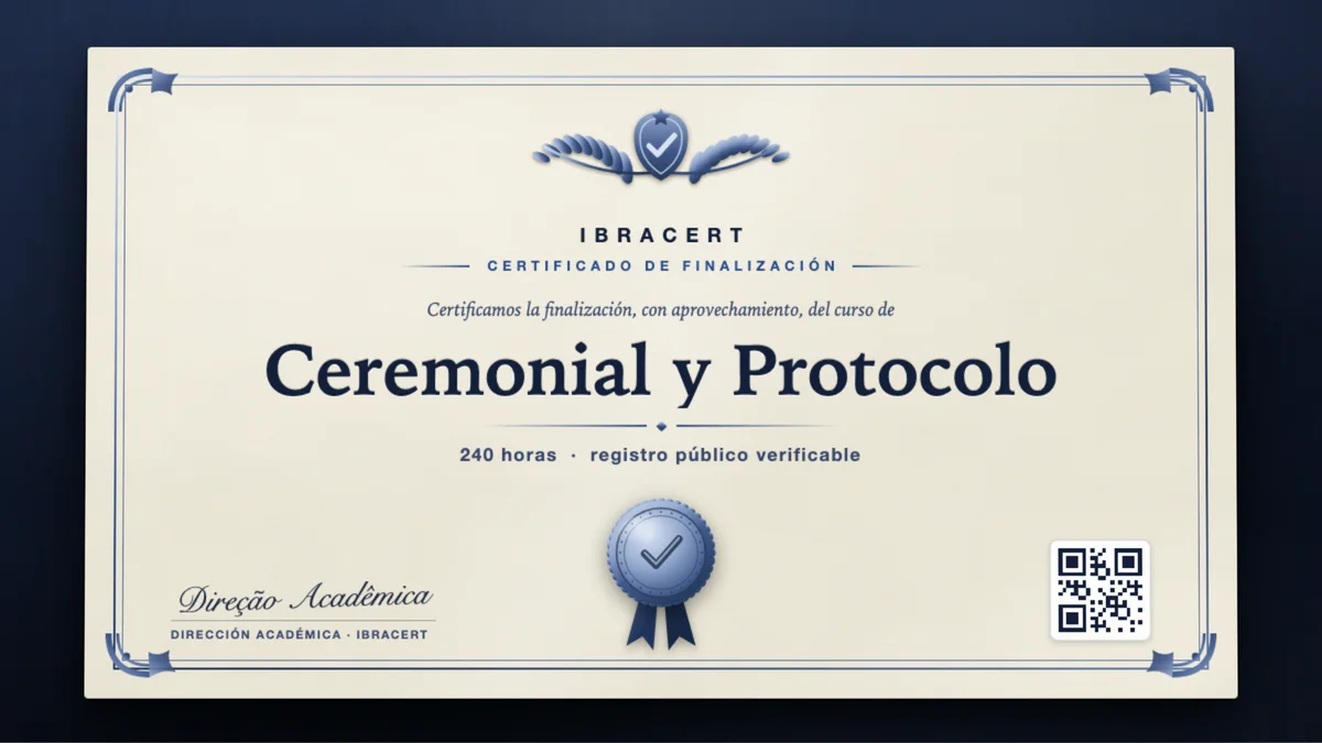Portada del curso Ceremonial y Protocolo