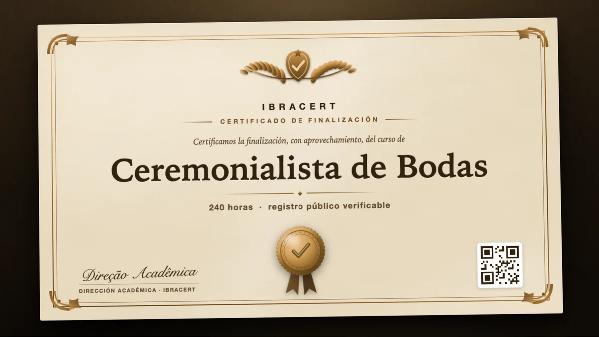 Portada del curso Ceremonialista de Bodas