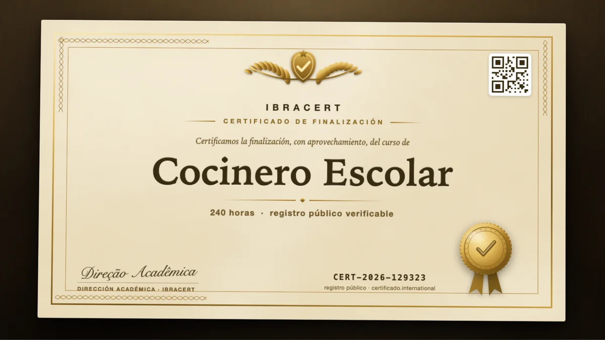 Portada del curso Cocinero Escolar