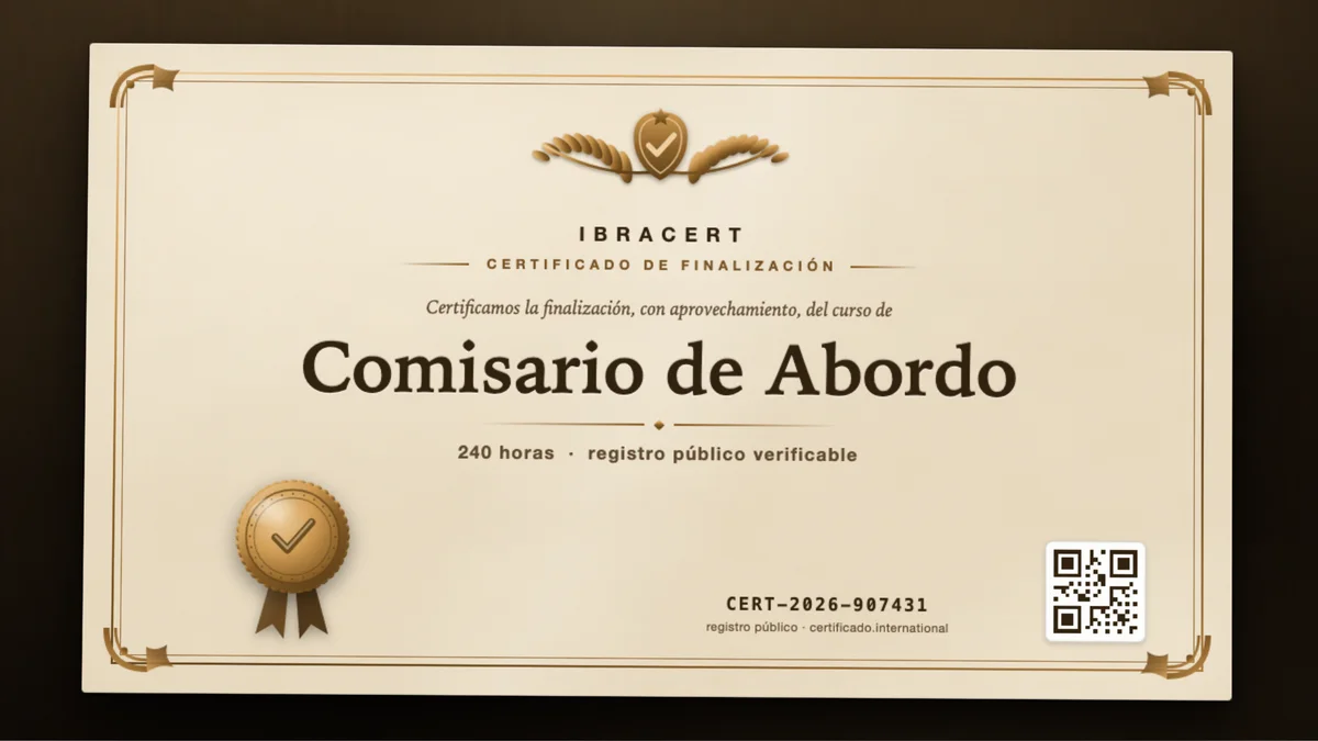 Portada del curso Comisario de Abordo