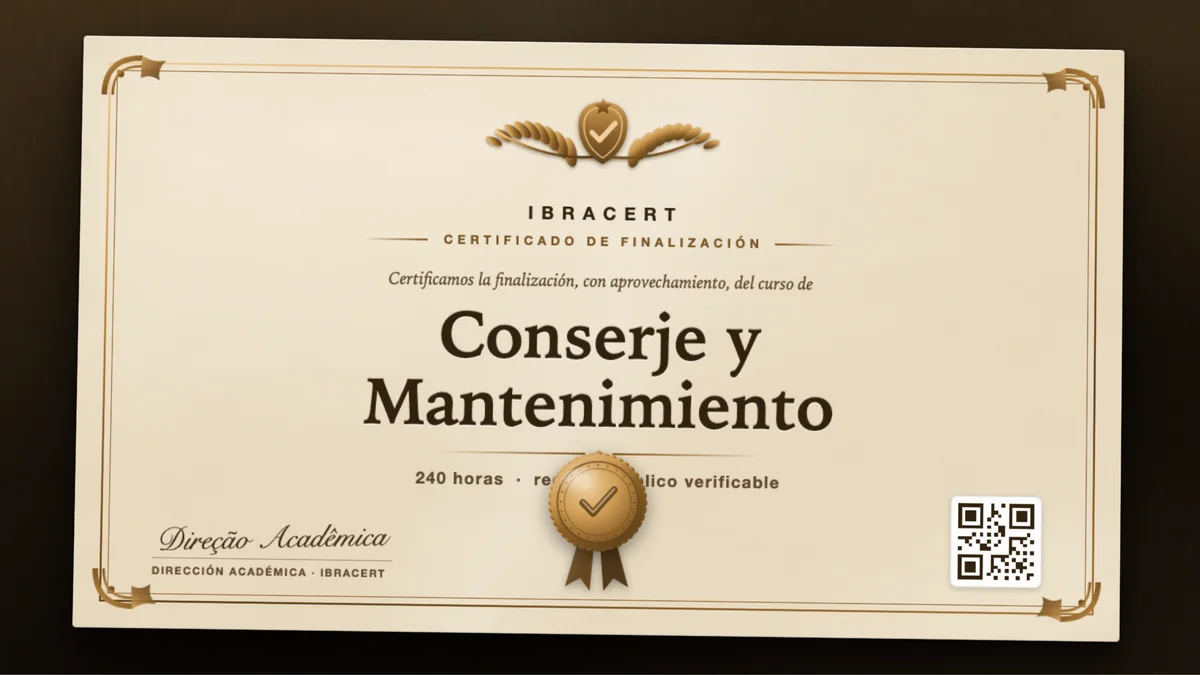Portada del curso Conserje y Mantenimiento