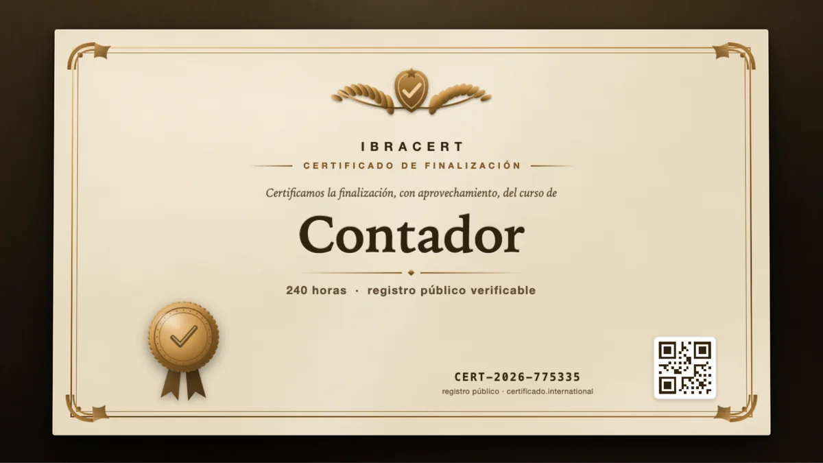 Portada del curso Contador